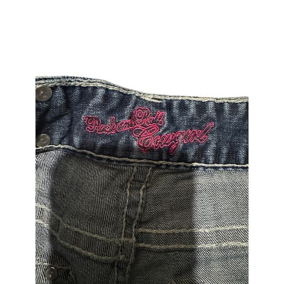 Rock and Roll Cowgirl Women's 25 Medium Wash Blue Boyfriend Crop Denim Jeans - Picture 13 of 13